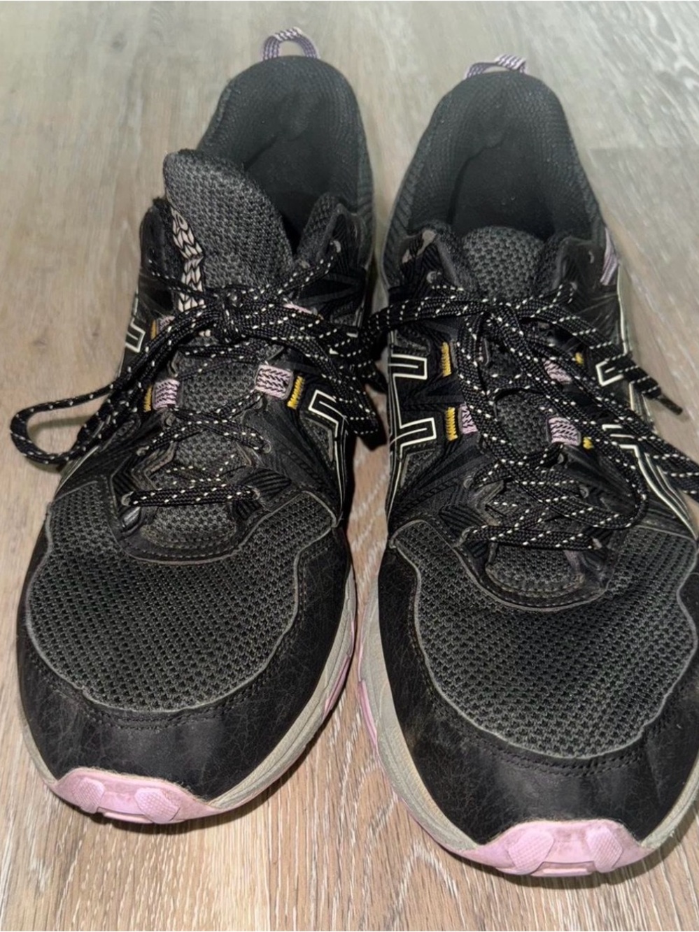 ASICS Black and Pink Women's Athletic Sneakers